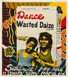 Artist: b'WORSTEAD, Paul' | Title: b'Wasted Daize Dance.' | Date: 1977 | Technique: b'screenprint, printed in colour, from four stencils,' | Copyright: b'This work appears on screen courtesy of the artist'