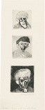 Artist: b'WALKER, Murray' | Title: b'Old Prevost (d).' | Date: 1965 | Technique: b'etching, aquatint and drypoint, printed in black ink, from three plates'