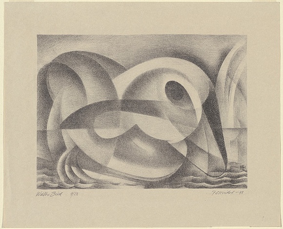 Artist: b'Hinder, Frank.' | Title: b'Water bird.' | Date: 1948 | Technique: b'lithograph, printed in black ink, from one stone'