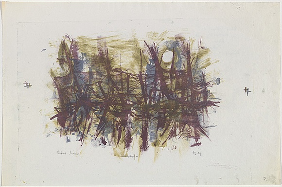 Artist: b'Grieve, Robert.' | Title: b'Landscape' | Date: 1959 | Technique: b'lithograph, printed in colour, from three stones'