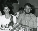 Title: b'Helen Ennis, Curator of Photography and Roger Butler, Curator of Australian Prints at the opening of Prints and printmaking: Pr-settlement to present. Canberra: National Gallery of Australia, 18 February 1988.'