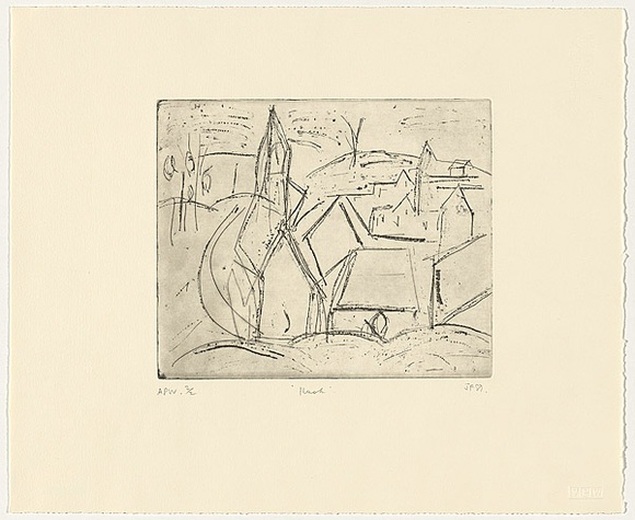 Artist: b'Furlonger, Joe.' | Title: b'Hook' | Date: 1989 | Technique: b'etching, printed in black ink, from one plate'