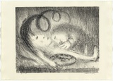 Artist: b'BOYD, Arthur' | Title: b'St Clare attending to St Francis.' | Date: (1965) | Technique: b'lithograph, printed in black ink, from one plate' | Copyright: b'Reproduced with permission of Bundanon Trust'