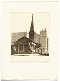 Artist: PLATT, Austin | Title: St James Church, Sydney | Date: 1945 | Technique: etching, printed in black ink, from one plate
