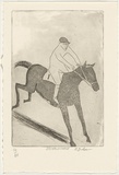 Artist: Dickerson, Robert. | Title: Steeplechase. | Date: 1987 | Technique: etching and aquatint, printed in bROWN ink, from one zinc plare