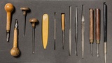 Artist: b'Rees, Ann Gillmore.' | Title: b'13 engraving and etching tools' | Date: c.1950