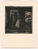 Artist: b'AMOR, Rick' | Title: b'The pillar.' | Date: 1991 | Technique: b'etching, printed in colour, from two plates'