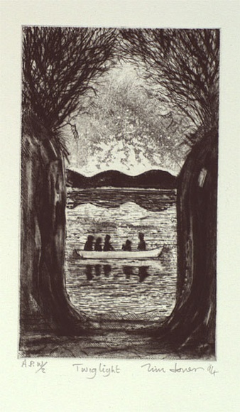 Artist: b'Jones, Tim.' | Title: b'Twilight' | Date: 1994?, April - May | Technique: b'etching, printed in black ink, from one plate'