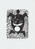 Artist: b'Orsto, Reppie.' | Title: b'Jarrikarlami [Turtle]' | Date: 1991 | Technique: b'lithograph, printed in black ink, from one plate'