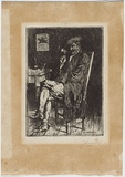 Artist: b'LINDSAY, Lionel' | Title: b'In the Tavern.' | Date: 1898 | Technique: b'etching and aquatint, printed in black ink with plate-tone, from one plate' | Copyright: b'Courtesy of the National Library of Australia'