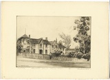 Artist: b'PLATT, Austin' | Title: b'Launceston Church Grammar School' | Date: 1937 | Technique: b'etching, printed in black ink, from one plate'