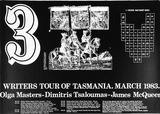 Artist: ARNOLD, Raymond | Title: Writers tour of Tasmania.  March 1983. | Date: 1983 | Technique: screenprint, printed in black ink, from one stencil