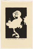 Artist: Thake, Eric. | Title: In the nude! On, Mr. Thake | Date: 1963 | Technique: linocut, printed in black ink, from one block