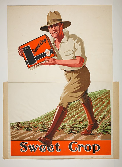 Artist: b'Burdett, Frank.' | Title: b'Sweet crop tobacco.' | Date: 1933 | Technique: b'lithograph, printed in colour, from multiple stones [or plates]'