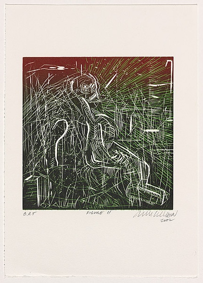 Artist: b'Cullen, Adam.' | Title: b'Figure II' | Date: 2002 | Technique: b'linocut, printed in colour, from two blocks'