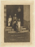 Artist: b'Barker, David.' | Title: b'The worshippers.' | Date: (1919) | Technique: b'aquatint, printed in brown ink, from one plate'