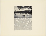 Title: not titled [sailing boats on river] | Date: 1968 | Technique: offset-lithograph, printed in black ink, from one plate