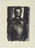 Artist: MADDOCK, Bea | Title: Self portrait | Date: 1961 | Technique: lithograph worked in crayon and touche, printed in black ink, from one stone