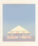 Artist: b'Storrier, Tim.' | Title: b'Station homestead' | Date: 1976 | Technique: b'lithograph, printed in colour, from multiple stones' | Copyright: b'\xc2\xa9 Tim Storrier'