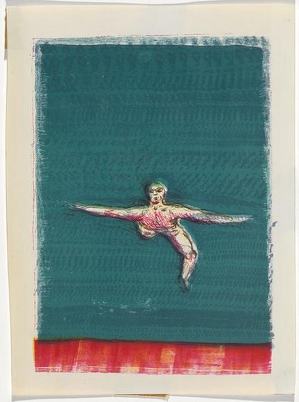 Artist: b'SELLBACH, Udo' | Title: b'(Acrobat)' | Date: (1966) | Technique: b'lithograph, printed in colour, from four stones [or plates]'