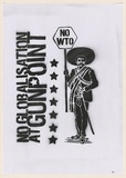 Artist: CIVIL, | Title: No WTO. | Date: 2003 | Technique: stencil, printed in black ink, from one stencil