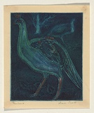 Title: Peahens | Date: c.1953 | Technique: etching and aquatint, printed in colour, from multiple plates