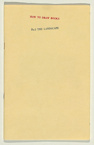 Title: b'How to draw books No. 2- The landscape' | Date: 1978 | Technique: b'offset-lithographs, printed in colour; hand-stamped'