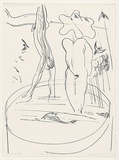 Artist: b'Wallace-Crabbe, Robin.' | Title: b'Diving into steaming pool' | Date: 1982 | Technique: b'lithograph, printed in black ink, from one stone' | Copyright: b'\xc2\xa9 Robin Wallace-Crabbe, Licensed by VISCOPY, Australia'