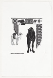 Artist: Thorpe, Lesbia. | Title: not titled (camel) | Technique: linocut, printed in black ink, from one block