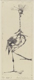 Artist: b'Hodgkinson, Frank.' | Title: b'Egret I' | Date: 1953 | Technique: b'sugar lift'