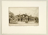 Artist: b'PLATT, Austin' | Title: b'St Catherines Girls School, Toorak' | Date: 1935 | Technique: b'etching, printed in black ink, from one plate'