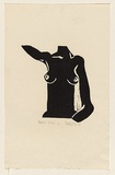 Title: not titled [nude torso] | Date: 1968 | Technique: woodcut, printed in black ink, from one masonite block