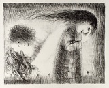 Artist: BOYD, Arthur | Title: St Francis when young turning aside. | Date: (1965) | Technique: lithograph, printed in black ink, from one plate | Copyright: Reproduced with permission of Bundanon Trust