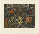 Title: b'Fan Palm - Dhalpi' | Date: 2010 | Technique: b'etching, printed in colour, from six plates'