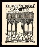 Artist: b'FINN, Lawrence' | Title: b'De morte voluntaria carnificis (On the voluntary death of the executioner).' | Date: 1992 | Technique: b'linocut'