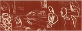 Artist: PARR, Mike | Title: Dirty manna | Date: 2000 | Technique: woodcuts, printed in red ochre ink, each from one ply-wood block