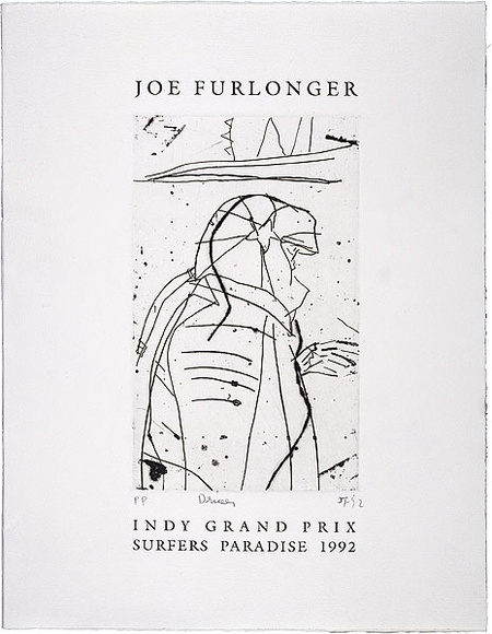 Artist: b'Furlonger, Joe.' | Title: b'Driver' | Date: 1992, May-July | Technique: b'etching and drypoint, printed in black ink, from one plate'