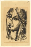 Artist: b'MACQUEEN, Mary' | Title: b'Head.' | Date: 1962 | Technique: b'lithograph, printed in black ink, from one stone'