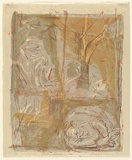 Artist: MACQUEEN, Mary | Title: Jungle chimps | Date: 1975 | Technique: lithograph, printed in colour on recto and verso, from multiple plates | Copyright: Courtesy Paulette Calhoun, for the estate of Mary Macqueen