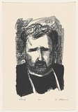 Artist: b'AMOR, Rick' | Title: b'N.L.' | Date: 1992, May | Technique: b'lithograph, printed in black ink, from one plate' | Copyright: b'Image reproduced courtesy the artist and Niagara Galleries, Melbourne'