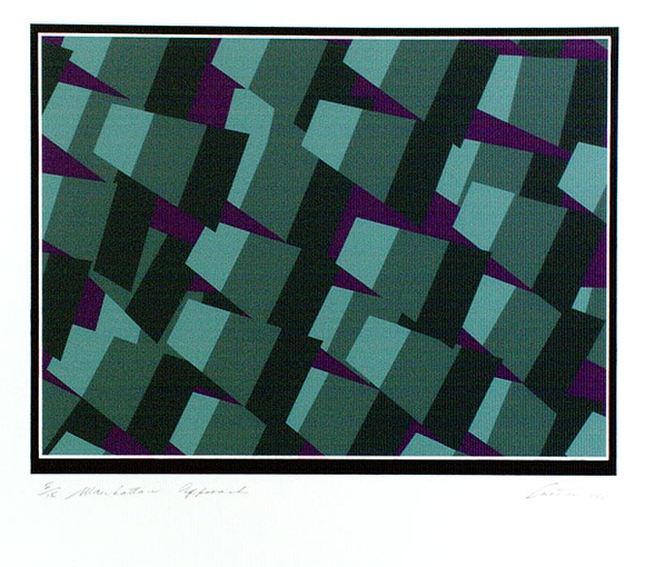 Artist: b'Croston, Doug' | Title: b'Manhattan approach.' | Date: September 1974 | Technique: b'screenprint, printed in colour, from six stencils' | Copyright: b'Courtesy of the artist'