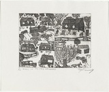 Artist: b'Kennedy, Roy.' | Title: b'Stages in my early childhood' | Date: 2002 | Technique: b'etching, printed in black ink, from one plate'