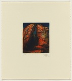 Title: b'Koongarra, Northern Territory' | Date: 1989 | Technique: b'etching, printed in blue and orange ink, from one plate'