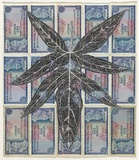 Artist: HALL, Fiona | Title: Lasia spinosa (Malyasian currency) | Date: 2000 - 2002 | Technique: gouache | Copyright: © Fiona Hall