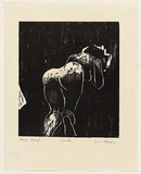 Artist: b'AMOR, Rick' | Title: b'Nude.' | Date: 1983 | Technique: b'woodcut, printed in black ink, from one block'