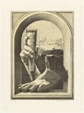 Artist: Wadelton, David. | Title: Still life - hand and foot | Date: 1996, October | Technique: lithograph, printed in black ink, from one stone; with cream tint
