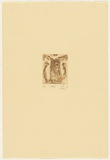 Artist: b'Olsen, John.' | Title: b'Monkeys' | Date: 1990 | Technique: b'etching and aquatint, printed in brown ink with plate-tone, from one plate' | Copyright: b'\xc2\xa9 John Olsen. Licensed by VISCOPY, Australia'