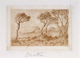 Artist: Mather, John. | Title: Brighton Beach | Date: 1898 | Technique: softground etching, printed in red-brown ink with plate-tone, from one plate