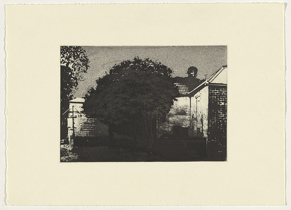 Artist: b'RIACH, Trevor' | Title: b'The cottage' | Technique: b'etching and aquatint, printed in black ink, from one plate'