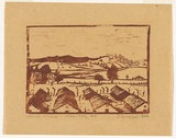 Artist: b'Hirschfeld Mack, Ludwig.' | Title: b'Camp Orange' | Date: 1941, May-July | Technique: b'woodcut, printed in brown ink, from one block'